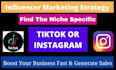 find the niche specific tiktok influencers