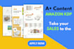 design amazon ebc or a plus content for KDP