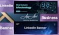 do a professional background linkedin banner and facebook designs