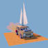 do 3d low poly assets with pixel art texture