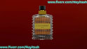 create 3d perfume model 3d perfume design for 3d perfume animation