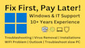 provide technical support and fix windows for laptop and desktop