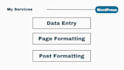wordpress data entry, product, and post formatting