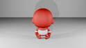 create 3d modeling character with low poly
