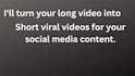 clip podcast and youtube video for social with captions