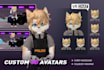 design custom furry vrchat avatar, 3d vtuber model for quest or PC