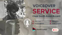 voice over in english with clear south asian accent for you