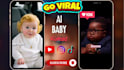 create viral ai baby talking podcast ai baby video podcast, ur look like baby