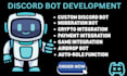 build custom discord bot autorole moderation bot game crypto airdrop chatbot