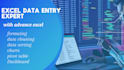 do advanced excel data entry, formulas, and automation
