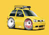 draw tooned car illustration from your car photo
