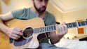 record bluegrass picking guitar