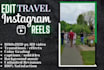 edit your travel instagram reels