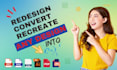 redesign, convert or recreate graphics in canva