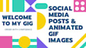 create attractive social media posts and animated gif images
