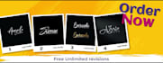 do modern signature logo, handwritten fonts or text design