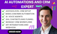 do make com automation gohighlevel crm custom agent vapi ai chatbot n8n monday