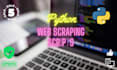 do python web scraping, data extraction, web scraper for any website