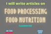 do food science and nutrition articles