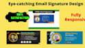 design clickable HTML email signature for gmail outlook yahoo hotmail
