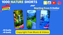 create nature shorts videos , travel, fantasy,yoga,chakra, meditation music