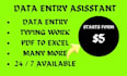 do fast data entry typing job, PDF to word excel, manual copy paste work