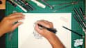 hand drawn monoline lettering,typography,with vintage retro
