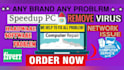 remove virus, malware,spyware, speed up your windows PC, laptop, or mac remotely