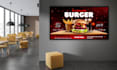 design static tv screen menu for restaurant and cafe