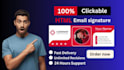 professional clickable HTML email signature for outlook, gmail, and apple mail
