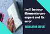 be your elementor pro expert and do elementor fix, elementor website