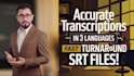 precise transcriptions video audio and srt subtitles in english, russian, hebrew