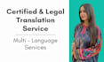 provide certified and legal translation services