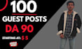 write and publish 10 guest posts on high da 90 websites