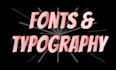 design ongoing text font logo and custom typography t shirt
