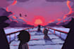 make pixel art landscape animation