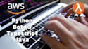 build and deploy AWS lambda using python boto3 typescript