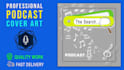 design professional and unique podcast cover art or cover logo
