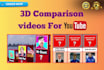 create viral 3d comparison video animation for youtube