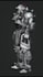 do robotic 3d figures,anime 3d ninga figurines and cyborgs,sci fi game character