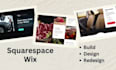 build and design, redesign squarespace, design wix website