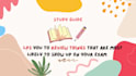 make study guides, notes, and flashcards