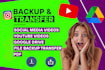securely transfer and backup your files, videos,  and cloud storage data