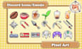design discord stickers in cute pixel art style