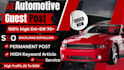 provide automotive guest post, auto guest post on high blog