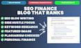 write SEO blog posts on personal finance and side hustles
