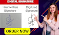 digitize your handwritten signature into a vector logo file