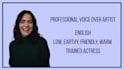 record your female commercial voice over english UK female