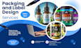 create unique label design for any product packaging box