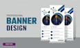 do digital professional modern signage or rollup banner